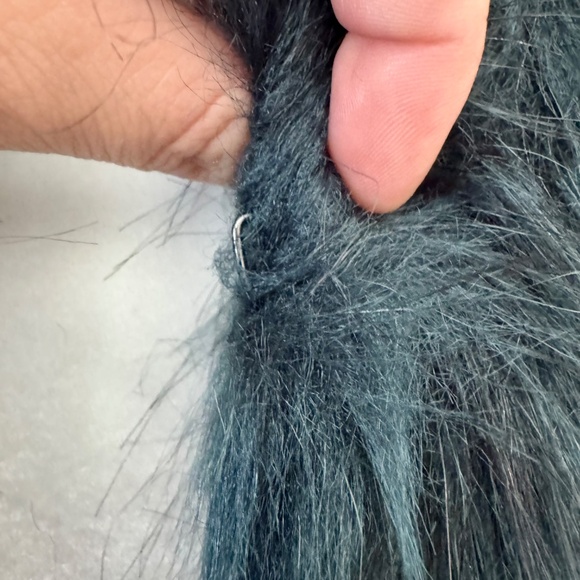 Free People Frankie Faux Fur Coat Moss Green Women's Size S - Picture 5 of 13